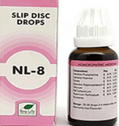 NL-8 Slip Disc Drops in Dinanagar | New Life NL 8 | Homeopathic clinic in Dinanagar